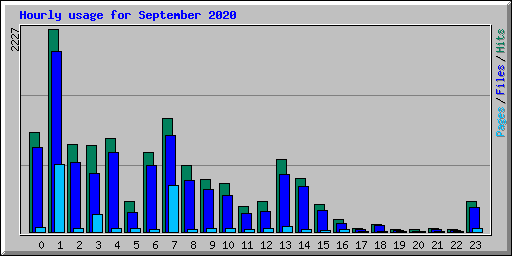 Hourly usage for September 2020